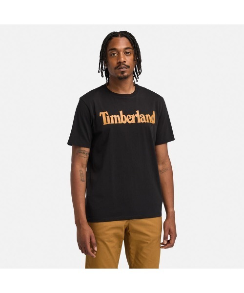 【Timberland】 オーガニックコットン◇Tシャツ Timberland（ティンバーランド）の「オールジェンダー 半袖 ロゴ