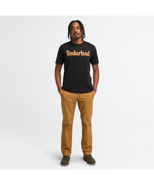Timberland（ティンバーランド）の「メンズ 半袖 ワードマーク ロゴ Tシャツ（Tシャツ/カットソー・メンズ・ブラック系その他・XXX-LARGE/X-SMALL/X-LARGE/SMALL/MEDIUM/LARGE/XX-LARGE）」の2枚目の写真