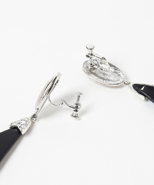 HARE（ハレ）の「vintageフェイクレザーイヤリング(HARE)（イヤリング・レディース・ブラック・FREE）」の19枚目の写真