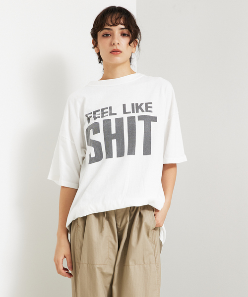 REMI RELIEF(レミレリーフ)の「再追加【REMI RELIEF / レミ レリーフ】FRONT MESSAGE BIGTシャツシリーズ/ユニセックス(Tシャツ/カットソー・メンズ・ベージュ系その他/ベージュ系その他2/ホワイト系その他/ブラック系その他/ホワイト系その他2/ブラック系その他2・L/XL/M)」の10枚目の写真