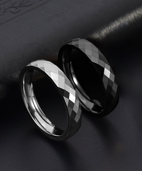SBG（エスビー）の「SBG ミラーカットリング（リング・メンズ・ブラック/シルバー・14号/17号/20号/22号）」の8枚目の写真