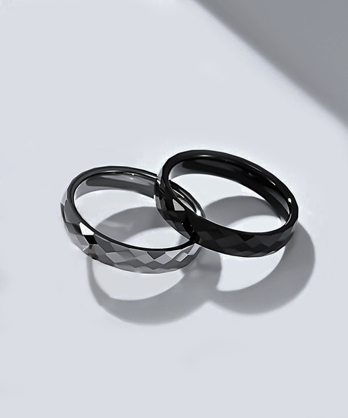 SBG（エスビー）の「SBG ミラーカットリング（リング・メンズ・ブラック/シルバー・14号/17号/20号/22号）」の7枚目の写真