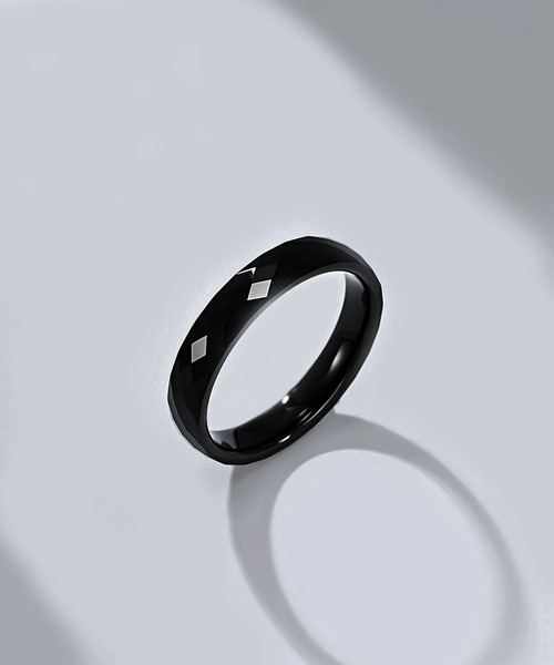 SBG（エスビー）の「SBG ミラーカットリング（リング・メンズ・ブラック/シルバー・14号/17号/20号/22号）」の5枚目の写真