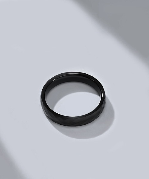 SBG（エスビー）の「SBG ミラーカットリング（リング・メンズ・ブラック/シルバー・14号/17号/20号/22号）」の6枚目の写真