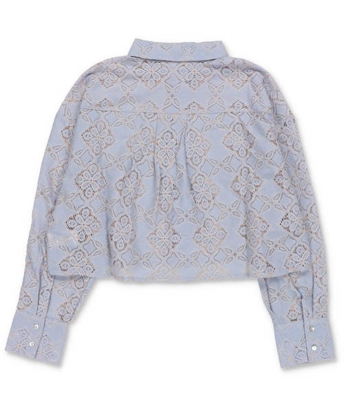 Lull（ルル）の「【Lull / ルル】セットアップ対応 / 総レースシャツ（シャツ/ブラウス・レディース・オフホワイト/ブルー/ブラック・ONESIZE）」の7枚目の写真