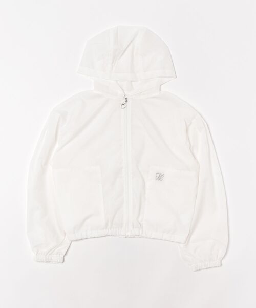 KP（ケーピー）の「troislapins(トロワラパン)シアーシャツパーカー(140～160)（パーカー・キッズ・ブラック/オフホワイト・150cm/160cm/140cm）」の2枚目の写真