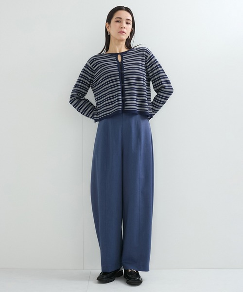 le cercle ADAM ET ROPE'(ルセルクルアダムエロペ)の「天竺ボーダー2WAYカーディガン(カーディガン/ボレロ・レディース・ネイビー系/レッド系その他2/ピンク系/レッド・FREE)」の10枚目の写真