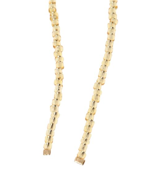 AMERICAN HOLIC(アメリカンホリック)の「ビーズレイーヤードリボンイヤリング(イヤリング・レディース・ゴールド/オフホワイト/チャコールグレー・FREE)」の9枚目の写真