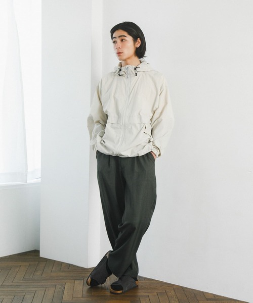 Snow Peak（スノーピーク）の「『別注』Snow Peak Apparel×DOORS　Nylon Tussah Jacket（ナイロンジャケット・メンズ・アイボリー/ブラック/オリーブ/グレー・MEDIUM/LARGE/X-LARGE）」の7枚目の写真