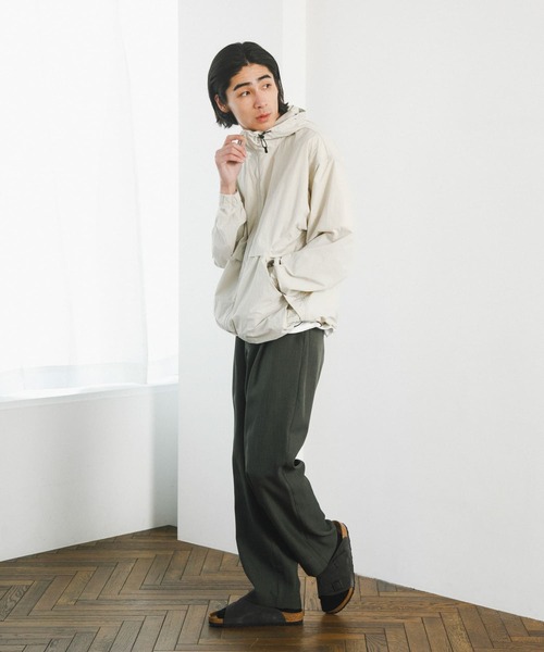 Snow Peak（スノーピーク）の「『別注』Snow Peak Apparel×DOORS　Nylon Tussah Jacket（ナイロンジャケット・メンズ・アイボリー/ブラック/オリーブ/グレー・MEDIUM/LARGE/X-LARGE）」の8枚目の写真