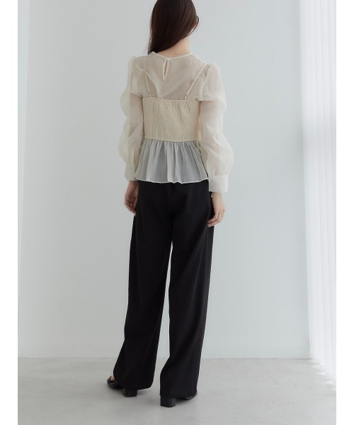 amel(エイメル)の「【RE ARRIVAL】チュールペプラムビスチェ(シャツ/ブラウス・レディース・アイボリー・FREE)」の22枚目の写真