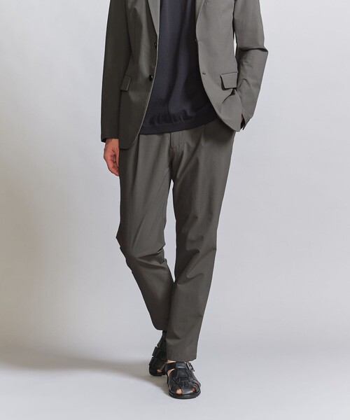 BEAUTY&YOUTH UNITED ARROWS(ビューティーアンドユースユナイテッドアローズ)の「コーデュラナイロン 1プリーツ テーパード パンツ -セットアップ対応・マルチ機能-(スラックス・メンズ・ダークグレー/ブラック/オリーブ・S/M/L/XL)」の3枚目の写真