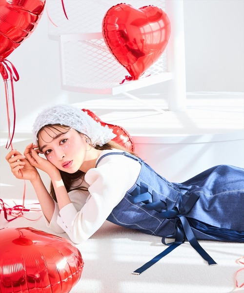 WILLSELECTION（ウィルセレクション）の「袖フラワーラメ7分袖ニットプルオーバー（ニット/セーター・レディース・ブラック/オフホワイト/イエロー/ピンクベージュ・FREE）」の2枚目の写真