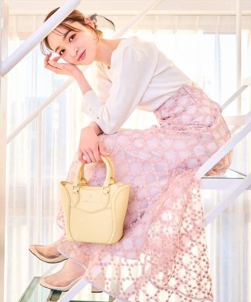 セール】袖フラワーラメ7分袖ニットプルオーバー（ニット/セーター