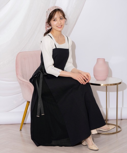 WILLSELECTION（ウィルセレクション）の「袖フラワーラメ7分袖ニットプルオーバー（ニット/セーター・レディース・ブラック/オフホワイト/イエロー/ピンクベージュ・FREE）」の9枚目の写真