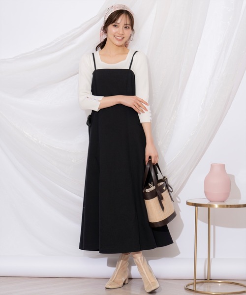 WILLSELECTION（ウィルセレクション）の「袖フラワーラメ7分袖ニットプルオーバー（ニット/セーター・レディース・ブラック/オフホワイト/イエロー/ピンクベージュ・FREE）」の13枚目の写真