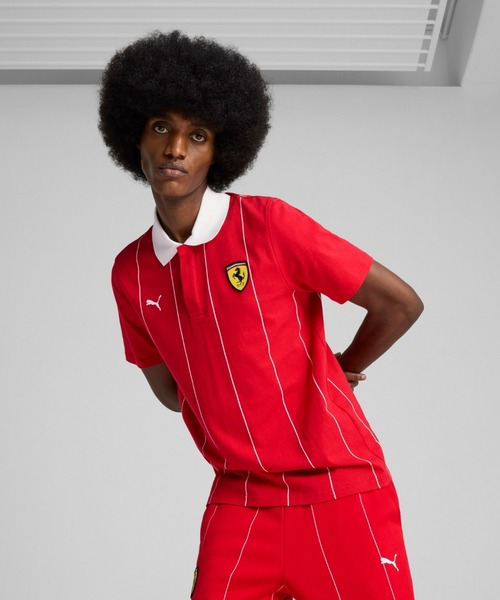PUMA(プーマ)の「PUMA プーマ メンズ フェラーリ レース プレミアム 半袖 ポロシャツ(ポロシャツ・メンズ・レッド/ブラック・MEDIUM/SMALL/LARGE/X-LARGE/X-SMALL)」の2枚目の写真
