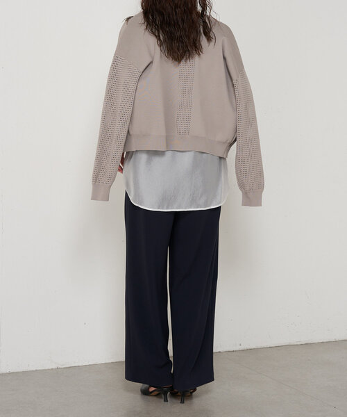 Jena espace merveilleux（ジェナ　エスパスメルヴェイユ）の「レイヤー風タンク（キャミソール・レディース・グレー/オフホワイト・FREE）」の4枚目の写真