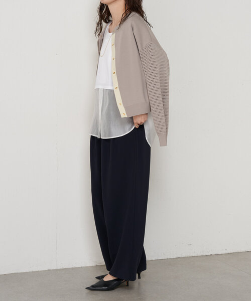 Jena espace merveilleux（ジェナ　エスパスメルヴェイユ）の「レイヤー風タンク（キャミソール・レディース・グレー/オフホワイト・FREE）」の5枚目の写真