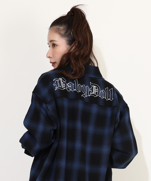 BABYDOLL(ベビードール)の「親子お揃い チェック 長袖シャツ 0271A(シャツ/ブラウス・メンズ・ネイビー・M/L/XL)」の6枚目の写真