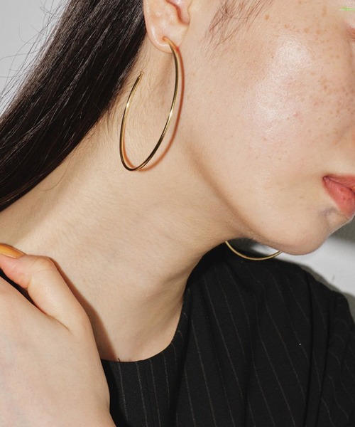 TODAYFUL/トゥデイフル】Oval Hoop Pierce (Silver925)/オーバル