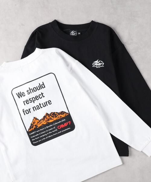 CAMP7(キャンプセブン)の「CAMP7(キャンプ7)バックプリント長袖Tシャツ(Tシャツ/カットソー・キッズ・ブラック/ホワイト・130/140/150/160)」の17枚目の写真