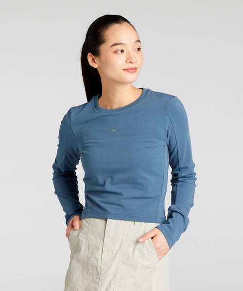 PUMA(プーマ)の「PUMA プーマ ウィメンズ デア トゥ 長袖 Tシャツ(Tシャツ/カットソー・レディース・グレー/ブルー系その他・SMALL/MEDIUM/LARGE/X-LARGE)」の1枚目の写真