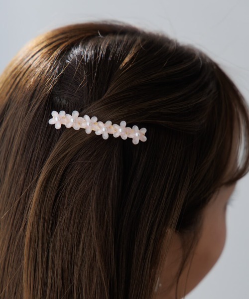 flower（フラワー）の「ジェリーフラワーピン（ヘアピン・レディース・ホワイト/ピンク・FREE）」の2枚目の写真