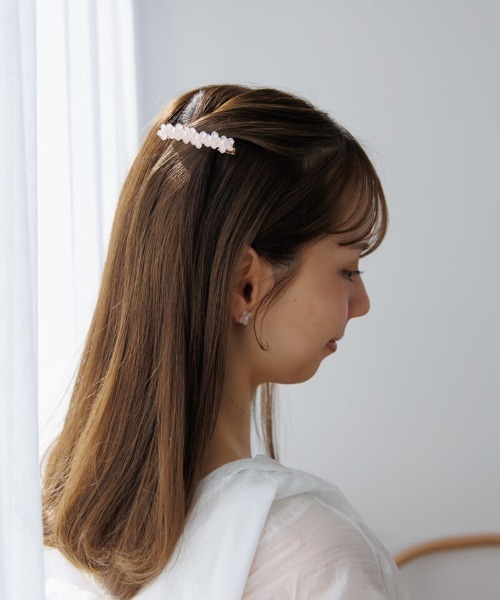 flower（フラワー）の「ジェリーフラワーピン（ヘアピン・レディース・ホワイト/ピンク・FREE）」の4枚目の写真