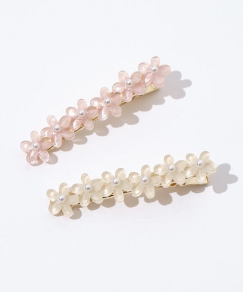 flower（フラワー）の「ジェリーフラワーピン（ヘアピン・レディース・ホワイト/ピンク・FREE）」の10枚目の写真