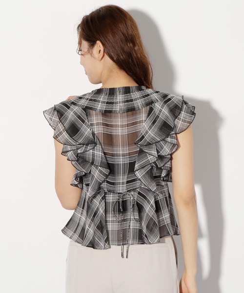 JILL by JILL STUART（ジルバイジルスチュアート）の「◇プリーツフリルブラウス（シャツ/ブラウス・レディース・ピンク/ブラック系その他/ブルー・FREE）」の7枚目の写真