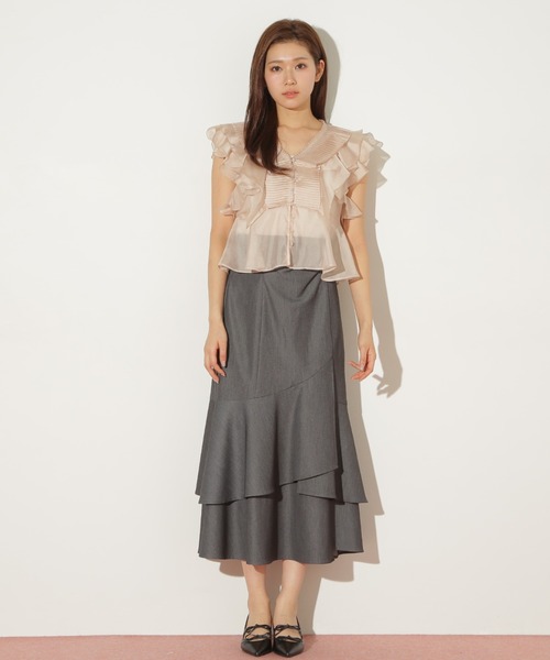 JILL by JILL STUART（ジルバイジルスチュアート）の「◇プリーツフリルブラウス（シャツ/ブラウス・レディース・ピンク/ブラック系その他/ブルー・FREE）」の15枚目の写真