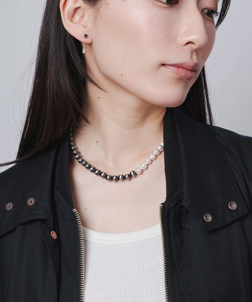 HERGO（ハーゴ）の「NP:HERGO Bicolor pearl necklace（ネックレス・メンズ・ホワイト・FREE）」の5枚目の写真