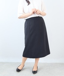 【L~6L 大きいサイズ】接触冷感 吸湿速乾 リネンライク ストレッチ スカート
