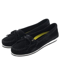 【新品】MINNETONKA ブラック モカシン 8サイズ（26cm） Minnetonka｜ミネトンカのモカシン/デッキシューズ（ブラック