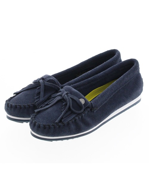 JELLY BEANS(ジェリービーンズ)の「【撥水】【軽量】MINNETONKA KILTYPLUS【本革】【やわらかい】(917-52300)(モカシン/デッキシューズ・レディース・ブラウン/ネイビー/ブラック系/ブルー/ライトベージュ/グレー・L/M/S/LL)」の1枚目の写真