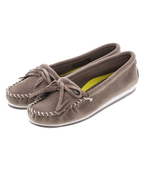 JELLY BEANS(ジェリービーンズ)の「【撥水】【軽量】MINNETONKA KILTYPLUS【本革】【やわらかい】(917-52300)(モカシン/デッキシューズ・レディース・ブラウン/ネイビー/ブラック系/ブルー/ライトベージュ/グレー・L/M/S/LL)」の3枚目の写真