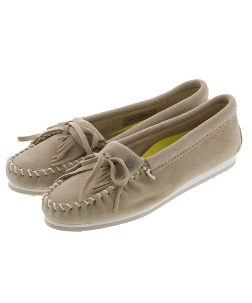 JELLY BEANS(ジェリービーンズ)の「【撥水】【軽量】MINNETONKA KILTYPLUS【本革】【やわらかい】(917-52300)(モカシン/デッキシューズ・レディース・ブラウン/ネイビー/ブラック系/ブルー/ライトベージュ/グレー・L/M/S/LL)」の5枚目の写真