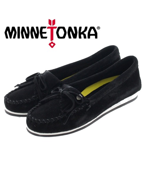 JELLY BEANS(ジェリービーンズ)の「【撥水】【軽量】MINNETONKA KILTYPLUS【本革】【やわらかい】(917-52300)(モカシン/デッキシューズ・レディース・ブラウン/ネイビー/ブラック系/ブルー/ライトベージュ/グレー・L/M/S/LL)」の11枚目の写真