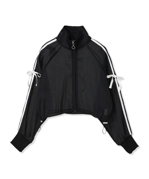 セール】サイドライン×リボン シアーブルゾン（ブルゾン