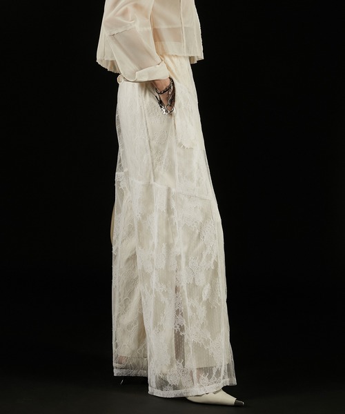 PRANK PROJECT(プランクプロジェクト)の「レースブロッキングサテンパンツ / Lace Blocking Satin Pants(その他パンツ・レディース・アイボリー/ブラック・36/38)」の22枚目の写真