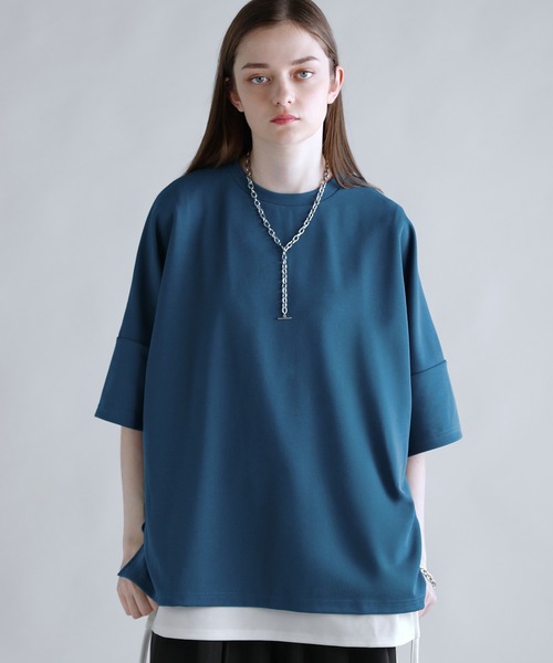 PLATS PLATS 濃い青 ドルマンスリーブ Tシャツ PLATS PLATS 濃い青 ドルマンスリーブ Tシャツ