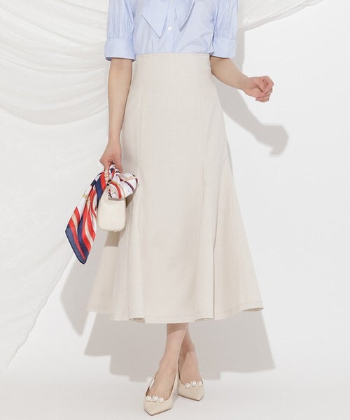 WILLSELECTION（ウィルセレクション）の「バックリボンハイウエストフレアスカート（スカート・レディース・ピンク/ベージュ/ネイビー・FREE）」の2枚目の写真