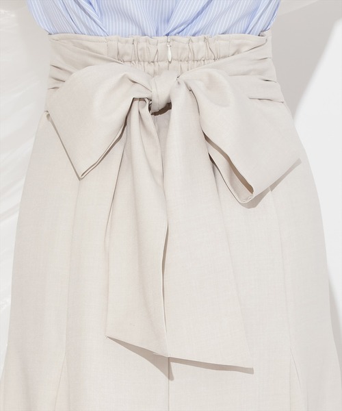 WILLSELECTION（ウィルセレクション）の「バックリボンハイウエストフレアスカート（スカート・レディース・ピンク/ベージュ/ネイビー・FREE）」の8枚目の写真