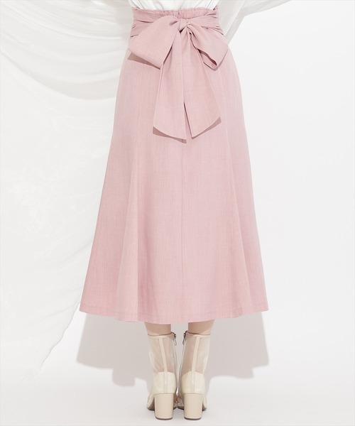 WILLSELECTION（ウィルセレクション）の「バックリボンハイウエストフレアスカート（スカート・レディース・ピンク/ベージュ/ネイビー・FREE）」の21枚目の写真