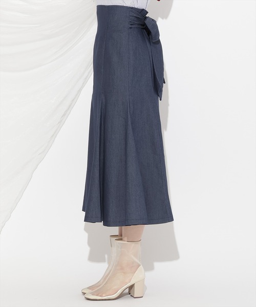 WILLSELECTION（ウィルセレクション）の「バックリボンハイウエストフレアスカート（スカート・レディース・ピンク/ベージュ/ネイビー・FREE）」の12枚目の写真