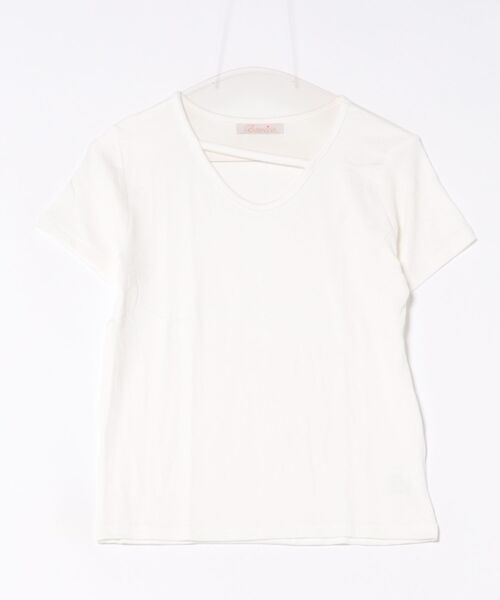BANICO(バニコ)の「【Banico】クロスデザインVネック半袖トップス (SS)(Tシャツ/カットソー・レディース・グレー/オフホワイト/ブラック/ホワイト・MEDIUM/LARGE)」の9枚目の写真