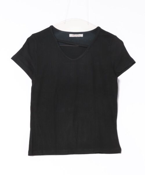 BANICO(バニコ)の「【Banico】クロスデザインVネック半袖トップス (SS)(Tシャツ/カットソー・レディース・グレー/オフホワイト/ブラック/ホワイト・MEDIUM/LARGE)」の7枚目の写真