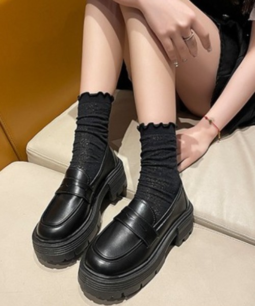 mebole(メボレ)の「ボリュームソールローファー(ローファー・レディース・アイボリー/ブラック/ブラウン・SMALL/MEDIUM/LARGE)」の13枚目の写真