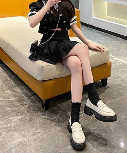 mebole(メボレ)の「ボリュームソールローファー(ローファー・レディース・アイボリー/ブラック/ブラウン・SMALL/MEDIUM/LARGE)」の6枚目の写真